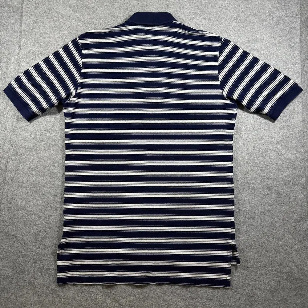 Vintage Polo Ralph Lauren Golf Polo Mens M Navy Striped 1999 US Open Pinehurst